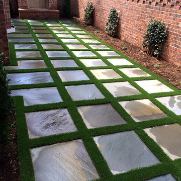 Pavers and Pathways with Artificial Grass