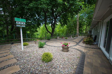 This is an example of a transitional landscaping in New York.