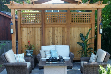 This is an example of a contemporary patio in Toronto.