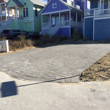 Permeable paver driveway installation