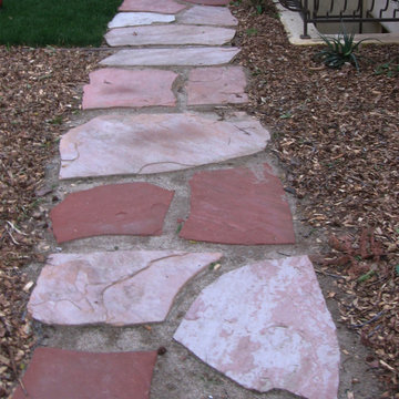 Pink and White Stone Pathway