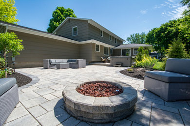 Aménagement d'une terrasse classique.