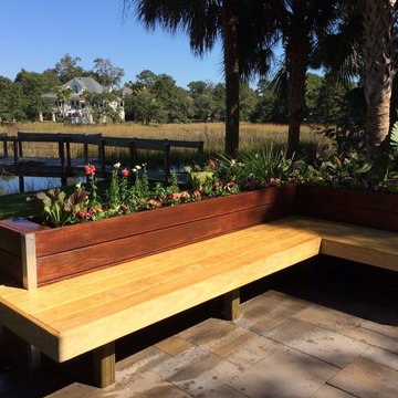 Planters and benches
