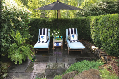 Design ideas for a transitional landscaping in New York.
