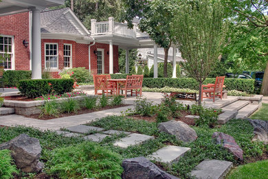 This is an example of a transitional landscaping in Detroit.