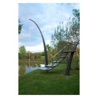 I've always wanted a rope swing  !  House landscape, Ponds backyard,  Farm pond