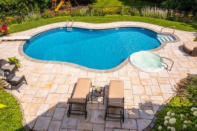 Pool, Patio, FirePit and Retaining Wall in North Barrington