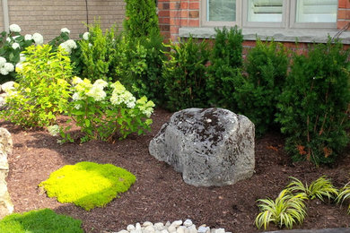 Photo of a mediterranean front yard landscaping in Toronto.