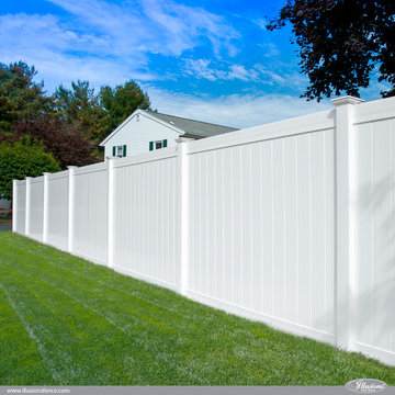 PVC Vinyl White Privacy Fence from Illusions Vinyl Fence