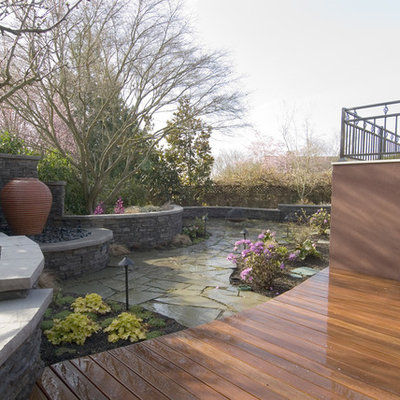 Design ideas for a traditional water fountain landscape in Seattle.