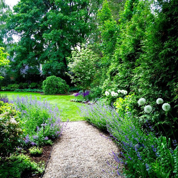 Quiet Path in New England Perennial Garden