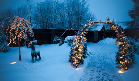 Новогодние праздники в саду — идеи зимнего декора для улицы