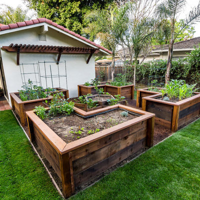 Photo of a small traditional full sun backyard brick formal garden in San Francisco for spring.