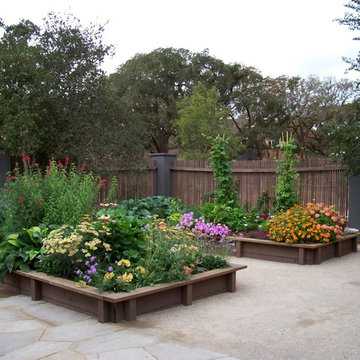 Raised vegetable and flower garden