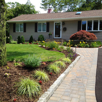 Ranch House Driveway and Front Entry Paving installation