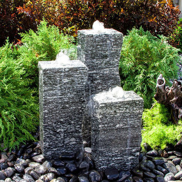 Real Stone Artisan Triple Fountains