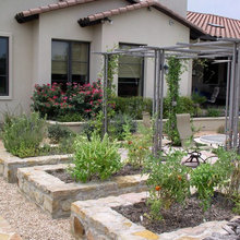 Raised garden beds - patio and side