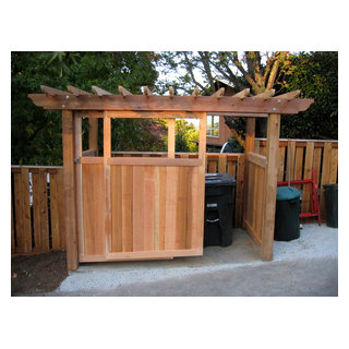 Recycle bin enclosure - Traditional - Garden - Seattle - by Cedarcraft ...