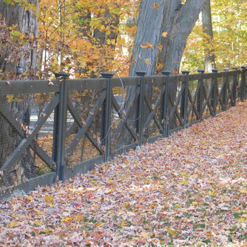 Redding picket fence, stonewall, and cross buck rail fence