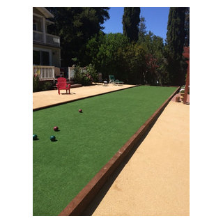 Redwood City Bocce Court Mediterranean Landscape San