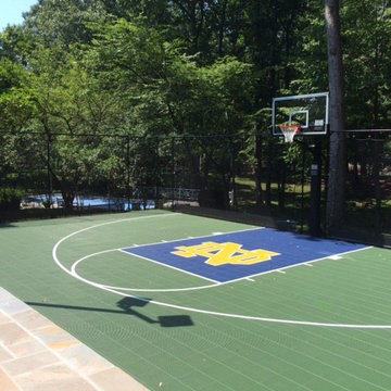 Residential 28x50 basketball court