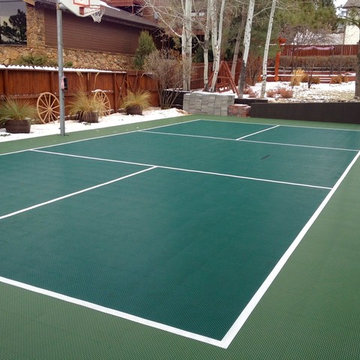 Residential Backyard Home Court and Outdoor Sport Area