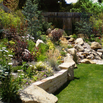 Retaining Wall and Pondless Waterfall