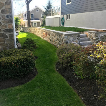 Retaining Wall and Steps - AFTER - Arlington, MA