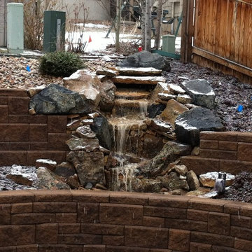 Retaining Wall Renovation with Water Fall - Highlands Ranch, CO