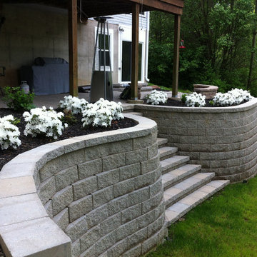 Retaining Walls with Grand Staircase