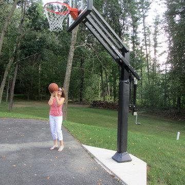 Robert J's Pro Dunk Silver Basketball System on a 30x30 in Port Matilda, PA