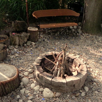 Rocky Fire Pit Area - Permeable