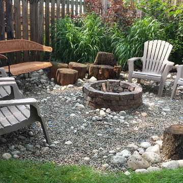 Rocky Fire Pit Area - Permeable