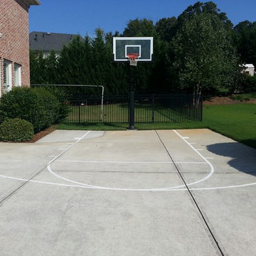 Ronald G's Pro Dunk Gold Basketball System on a 27x30 in Snellville, GA