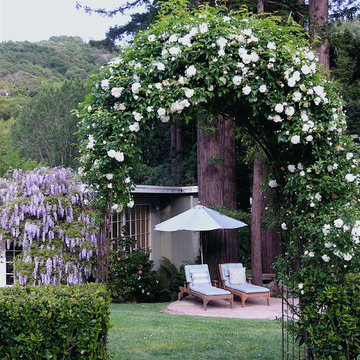 Rose covered arbor