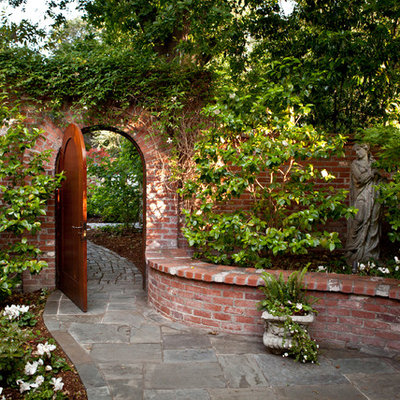 Photo of a traditional backyard stone landscaping in San Francisco.