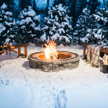 Rosetta Belvedere Firepit in Winter