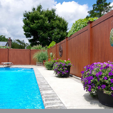 Rosewood PVC Vinyl Privacy Wood Grain Fence from Illusions Fence