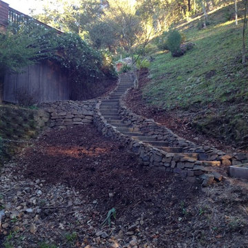 Ross Terraced Vegetable Garden - Pool service steps after photo