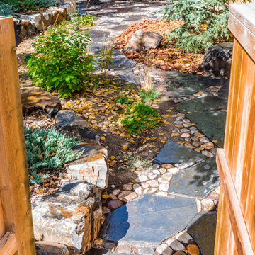 Rundle Stone & River Rock Backyard Entrance