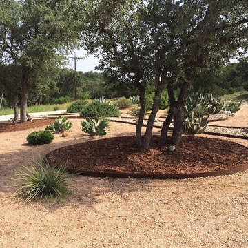 Rusted Steel Edging Throughout Xeriscaping.