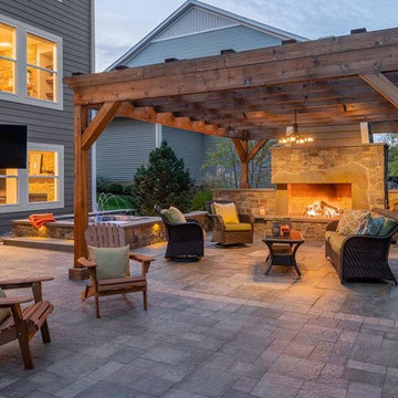 Rustic Backyard Fire Place | Patios