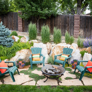 Rustic Fire Pit Patio