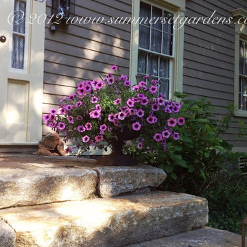 Rustic front stoop and steps