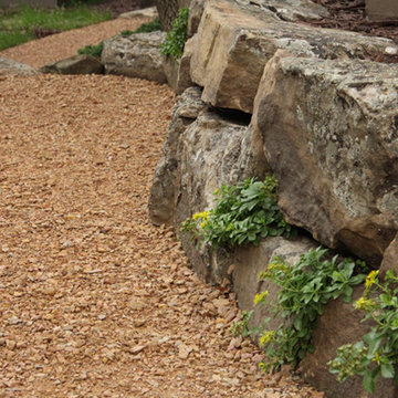 Rustic Mid Century Rock Garden