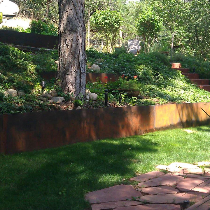 Steel Plate Retaining Wall Photos & Ideas Houzz