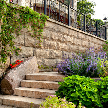 Rustic Style Wall & Steps