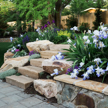 Stone Stairs In Backyard