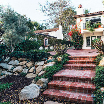 Santa Barbara Brick Stairs, Parking Area and Retaining Wall