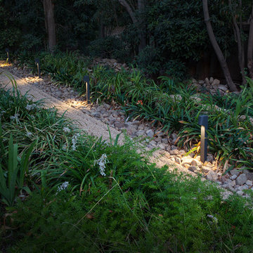 Santa Barbara Mission Residence - Gravel Pathway at Dusk